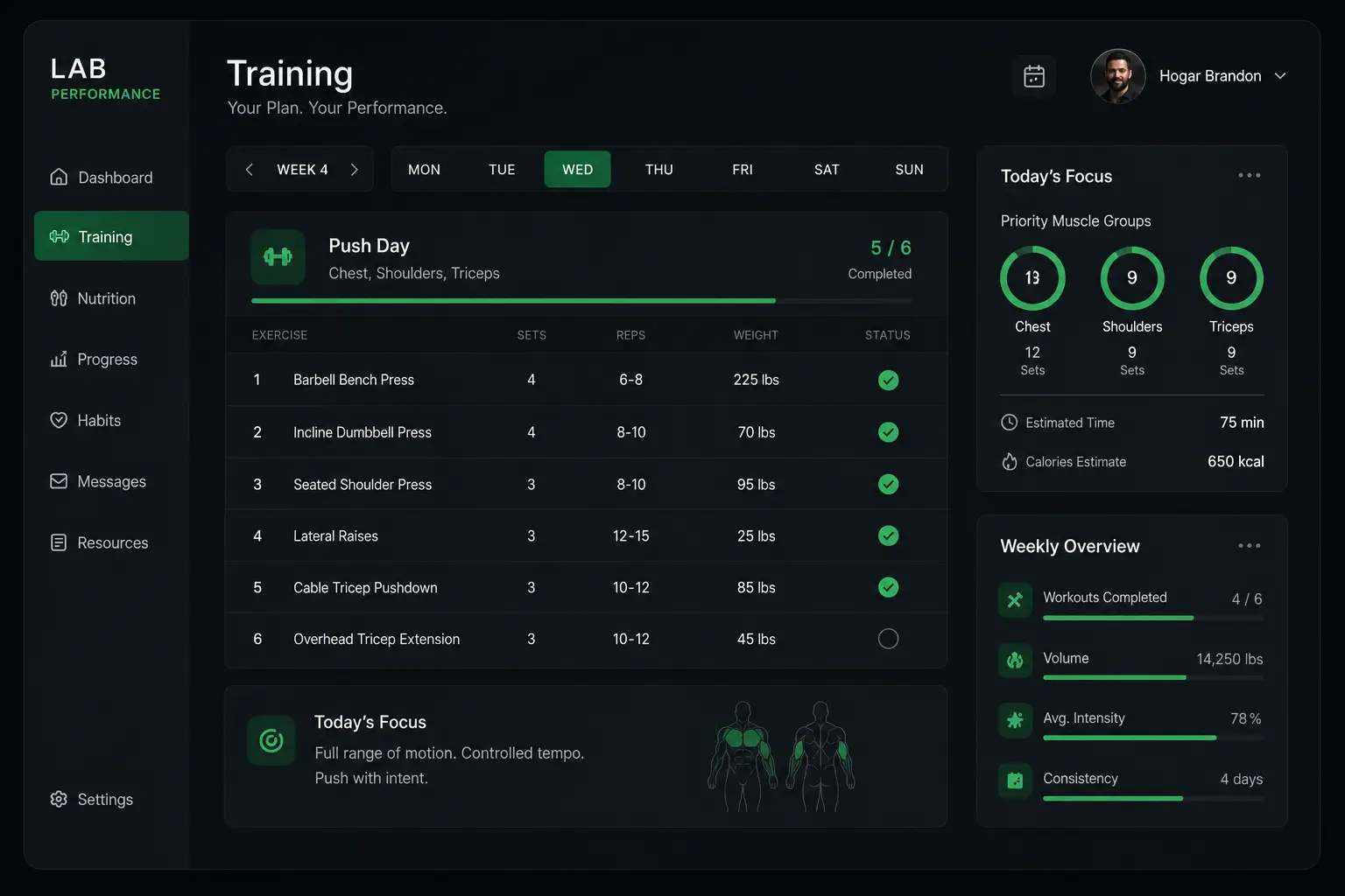 LAB Performance App UI V1